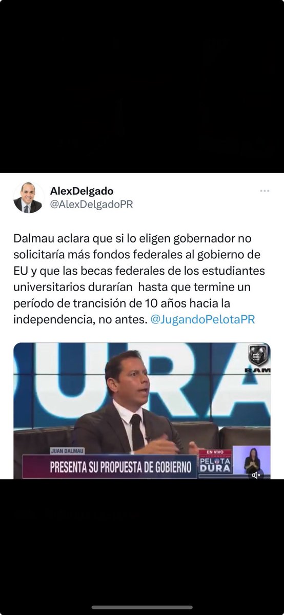 O sea, que si gana Sí va a empujar la independencia. Digo porque la transición de 10 años es lo que han propuesto para la Independencia.