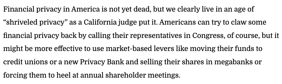 aier's tweet image. Restoring Financial Privacy and Security: realclearpolicy.com/articles/2023/…. Analysis at @realclearpolicy by @robertewright of @AIER.

 #4thAmendment #5thamendment