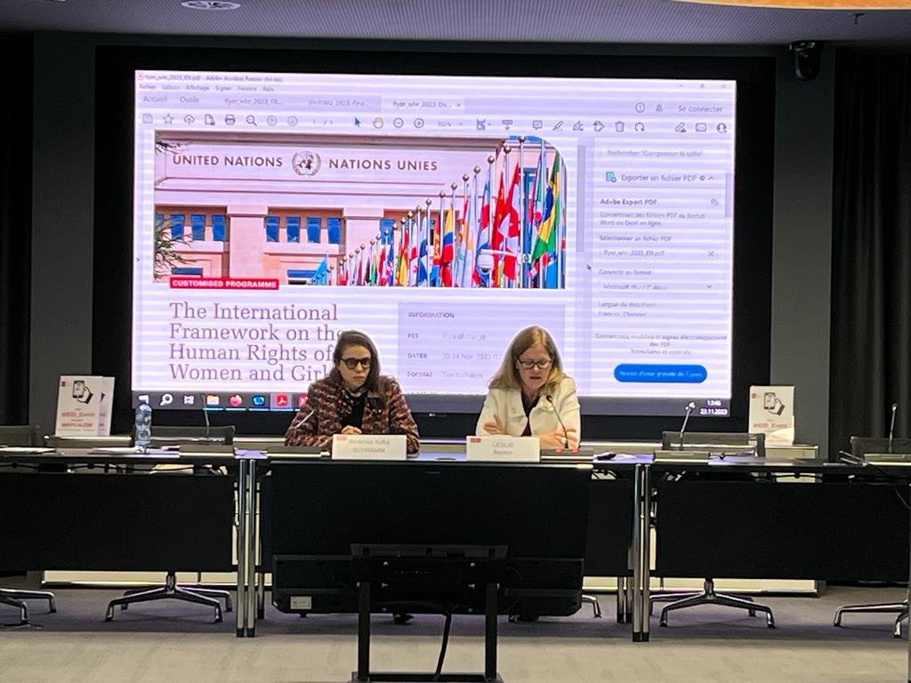 Pleased to be supporting our annual human rights of women and girls course w/ @NLinGeneva & @GVAGrad. Women and girls continue to face egregious hrts violations and abuses worldwide. For more inclusive, secure and prosperous communities, we must all do better on gender equality.