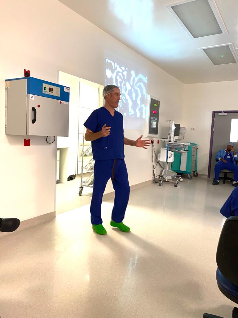 To help people to learn they need to be met where they are at!  Today I delivered my #personalresilience workshop in theatre at <a href="/RoyalPapworth/">Royal Papworth Hospital NHS FT 💙</a> to clinical staff in scrubs.  Well that's a first.  More info at johnhicks.co/personal_resil…