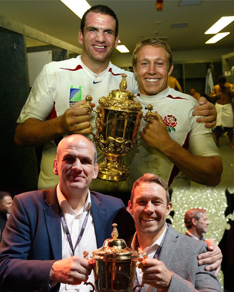 EnglandRugby's tweet photo. 𝗟𝗶𝗳𝗲 𝗺𝗼𝘃𝗲𝘀 𝗽𝗿𝗲𝘁𝘁𝘆 𝗳𝗮𝘀𝘁 🏆

2003 🆚 2023

#RWC2003 https://t.co/OqRi0CiiDo