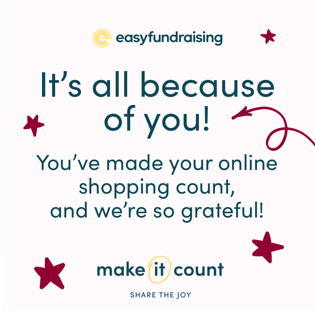 Thank you to everyone that supports us through <a href="/easyuk/">easyfundraising</a> 🥰