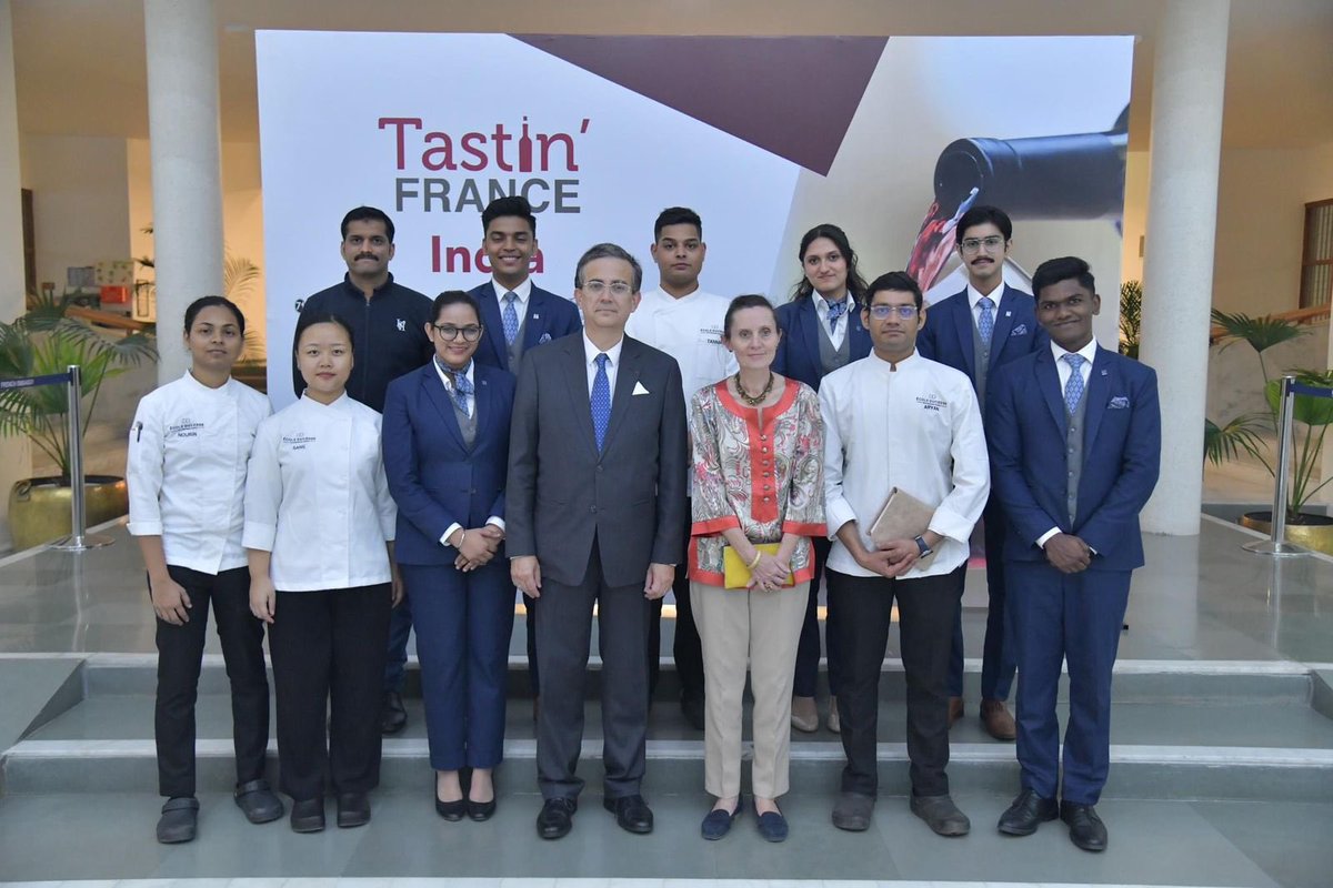 My thanks to the talented students of <a href="/ISHOfficial/">Indian School Of Hospitality</a>, 🇮🇳 partner institute of 🇫🇷 culinary school École Ducasse, who showcased their excellent F&amp;B training and helped make the Tastin'France 🍷 event such a success! 

#MakeItIconic #ChooseFrance