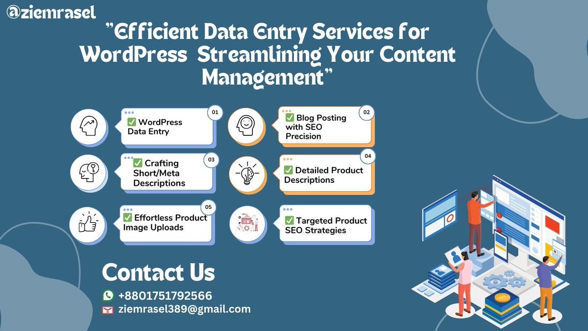 'Elevate your online store with seamless Product Listing and Data Entry on WordPress. Our expert services ensure precision and efficiency, boosting your business to new heights. #WordPress #DataEntry' #WordPressDataEntry
#ProductListing
#EcommerceSolutions
#OnlineBusiness