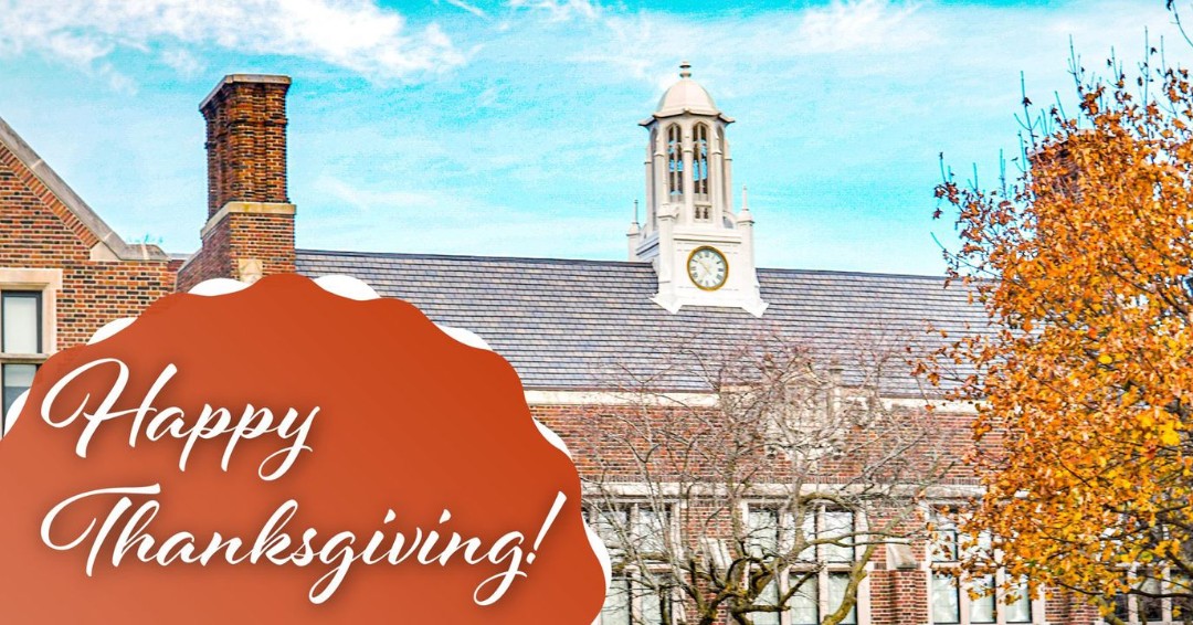Happy Thanksgiving to all of you from all of us at Nichols School!