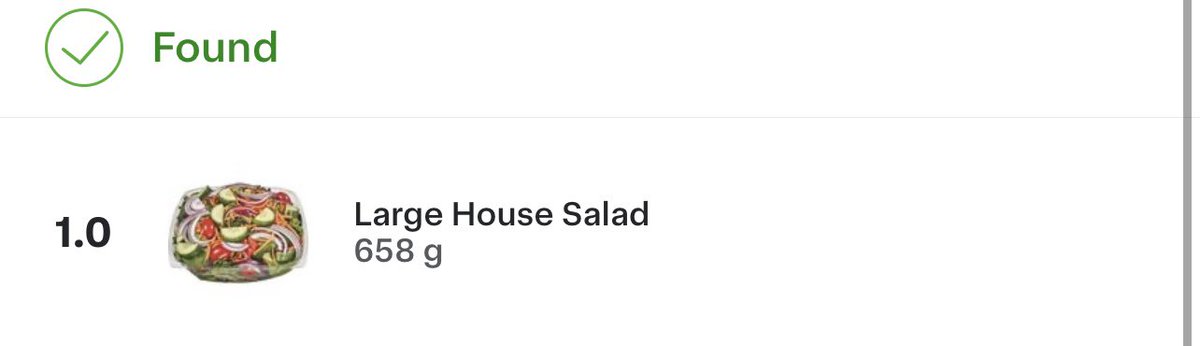 CynBin20's tweet photo. Please tell me how this man who screwed up over half of my $200 order is a “Diamond Shopper.” I cannot. And please tell me how @Instacart only credited me $6.55. This is the most laughable one. “Found” my Garden Salad. Receive a Greek Salad that I’m allergic to. @InstacartHelp https://t.co/IaXLJWVFYX