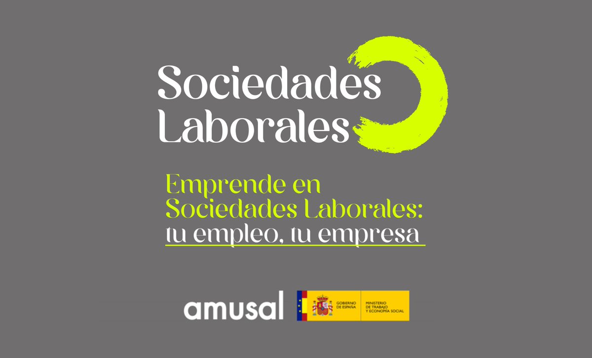 Amusal's tweet photo. ¡Descubre un futuro laboral sólido y lleno de posibilidades! 💼 Sociedades Laborales: tu empleo, tu empresa". 🚀 Ideal para quienes buscan trabajo o mejorar su situación laboral. ¡Únete a la revolución laboral! 🌐 https://t.co/CSVA5Z3iEA  #SociedadesLaborales #EmpleoEstable https://t.co/XXs9vtQLpt