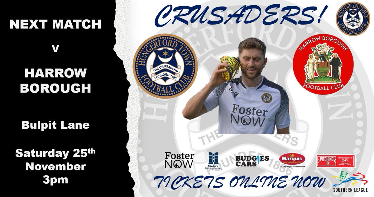 Hungerford Town FC (@hungerfordtown) on Twitter photo You have heard it right Brad, we are at home again on Saturday!
<a href="/harrowboroLive/">Harrow Borough F.C.</a> are the visitors to Bulpit Lane & it’s a 3pm kick off
So join Brad & the team this weekend. Tickets are online now including “4 for a Score”
hungerford.nationalleague.tv/events/hungerf… You have heard it right Brad, we are at home again on Saturday!
<a href="/harrowboroLive/">Harrow Borough F.C.</a> are the visitors to Bulpit Lane & it’s a 3pm kick off
So join Brad & the team this weekend. Tickets are online now including “4 for a Score”
hungerford.nationalleague.tv/events/hungerf…