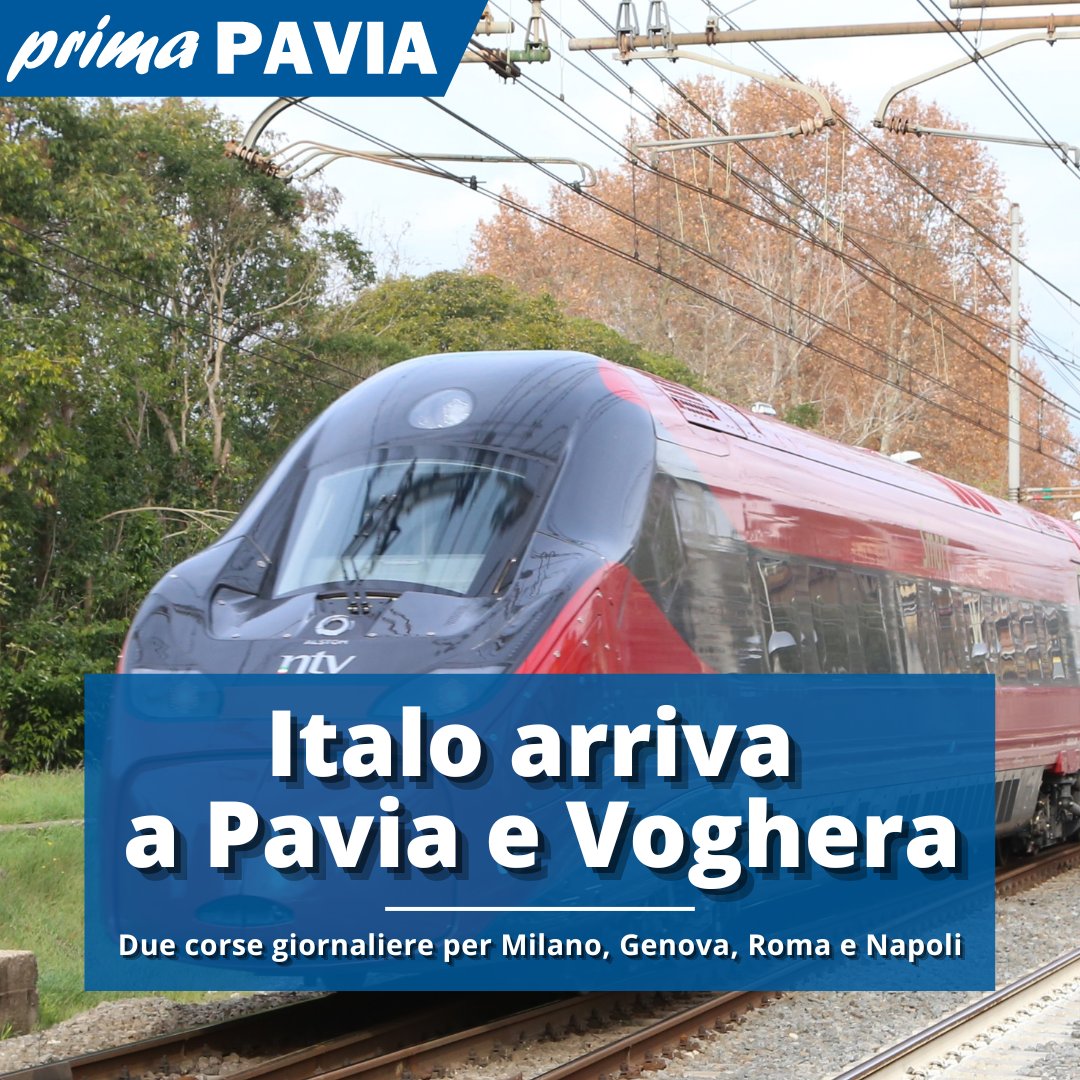 LEGGI QUI: primapavia.it/attualita/ital…
#Italo #AltaVelocità #Trasporti #Pavia #Voghera 
#ViaggiInTreno #CollegamentiDiretti #MobilitàSostenibile #ReteTrasporti #ViaggiareInItalia