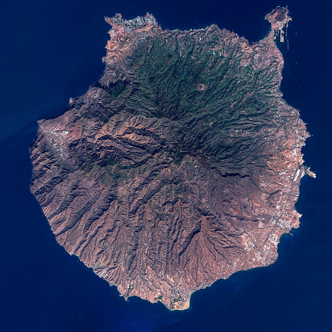 CharlesTroupin's tweet photo. Sentinel-2 captured this zero-cloud version of #GranCanaria one week ago.
Next tweet will show the images from 2 days ago. https://t.co/KhHTVwDCTD
