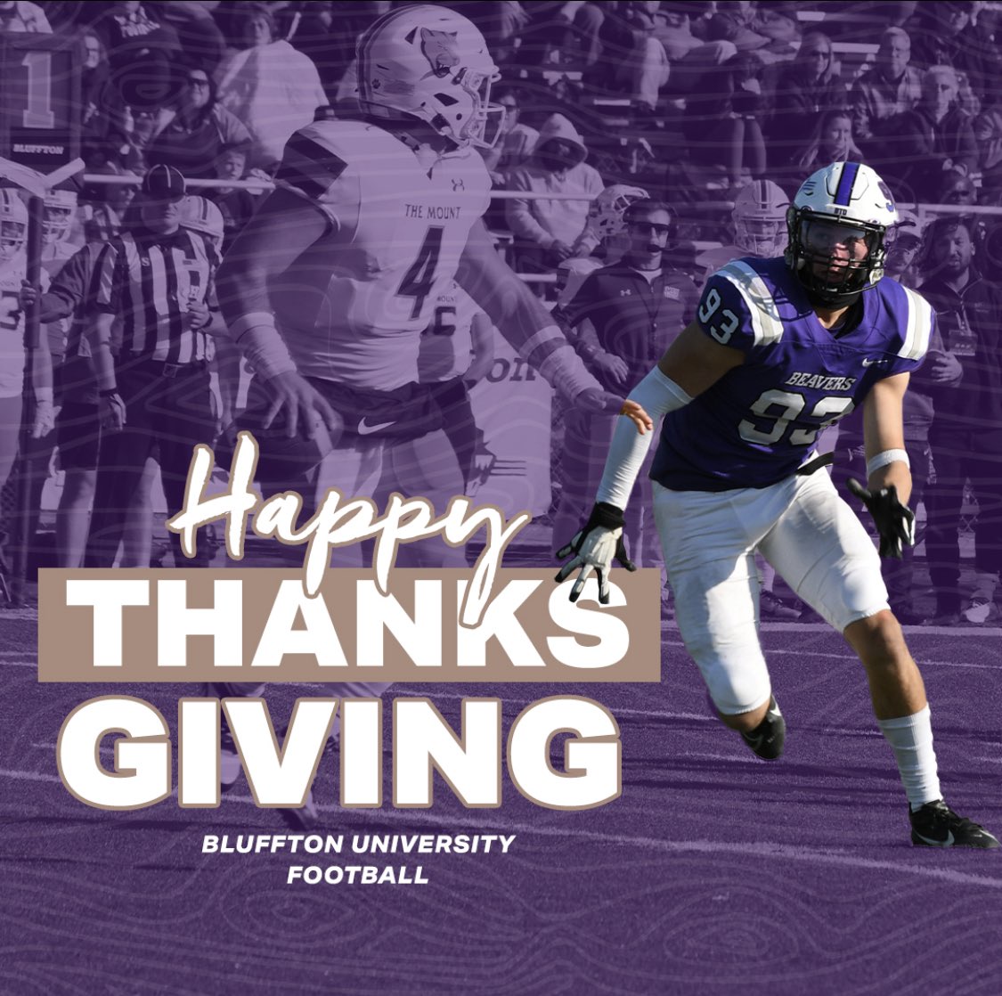 BlufftonFB's tweet photo. From our Football family to yours Happy Thanksgiving! #BTD24Seven https://t.co/y4T2whzyX2