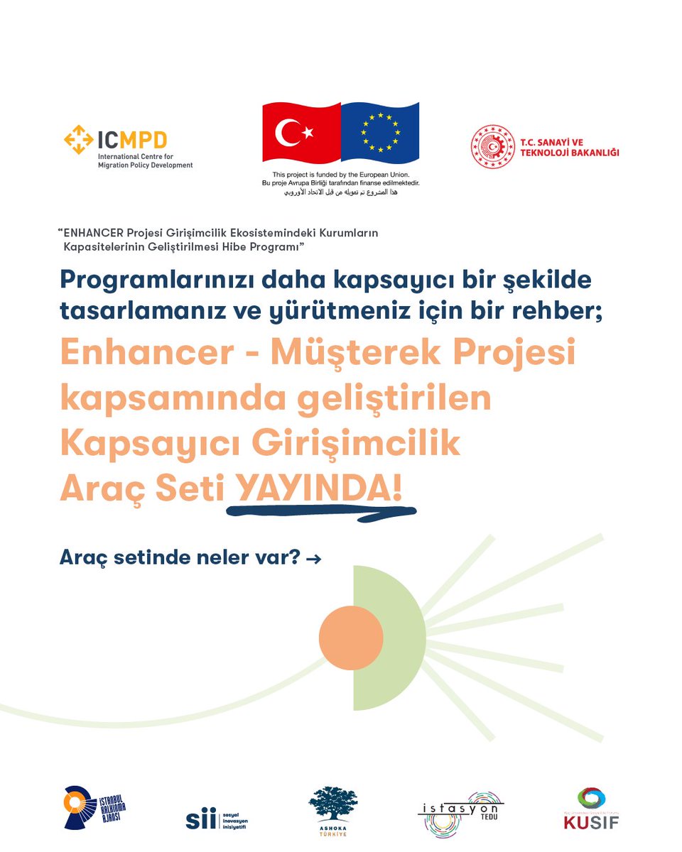 SosyalGirisimTR's tweet photo. Bu araç seti, girişimcilik destek mekanizmalarının daha kapsayıcı şekilde nasıl tasarlanacağı ve yürütüleceği konusunda girişimcilik destek kuruluşlarına rehberlik etmek amacıyla en yaygın ve en çok cevap bulunması gereken sekiz ana soru etrafında geliştirildi. https://t.co/LcwvDJ39nz