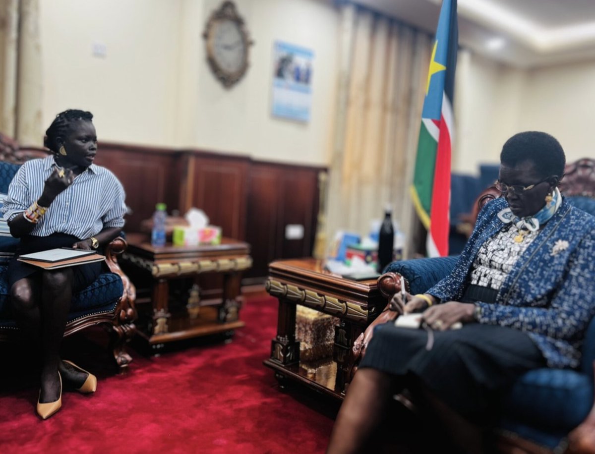I had a productive meeting with the Girls' Education South Sudan Program team - <a href="/GirlsEdSS/">GESS</a>, led by <a href="/akujad/">Akuja de Garang MBE</a>, where we discussed the vital role of education in #SouthSudan. 

I congratulate Akuja (&amp; the team) for their dedication to the people &amp; the nation.

#EducationMatters #SSOX