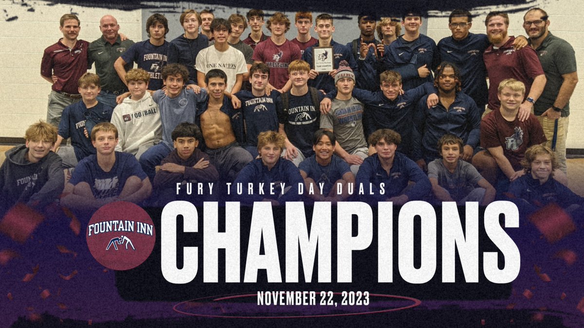 Congratulations to FIHS Wrestling team on their first varsity tournament win yesterday. Also big congrats to Coach Johnson first victory as head coach #RiseUp <a href="/furyboosters/">Fury_Boosters</a> <a href="/innvision_fihs/">INNvision @ FIHS</a>