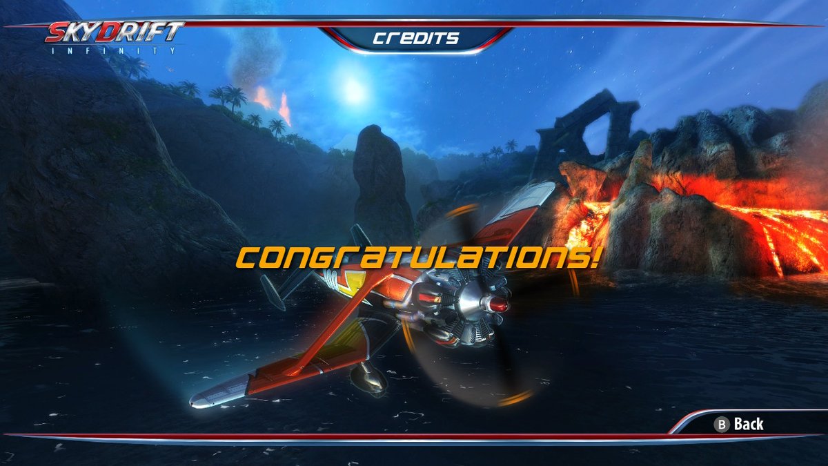 CoreGamerTreff's tweet photo. #SkyDriftInfinity auf #NintendoSwitch durchgespielt. Unerwartetes solides Air Racing Spiel, besondersangreifbar arcadig und tolle Power Ups https://t.co/x2nO7mssQA