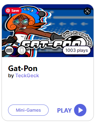 TeckGeck's tweet image. AYOOOO! GAT-PON HAS OVER 1,000 PLAYS ON GD GAMES??? THAT'S MAAAAD!

Thanks to everyone who has given the game a spin, it means a lot to me, more thank you think ❤❤❤
Stay tuned, Gat-Pon is gonna be getting future updates soon!
#gdevelop #gamedev  #indiedeveloper #indiedevs