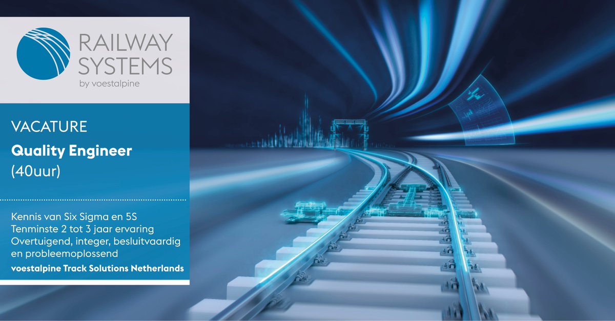 vaTSNL's tweet image. #wearehiring Wil jij werken voor het leukste spoorbedrijf van Nederland?  

Wij zijn op zoek naar een Quality Engineer.   Bekijk de volledige vacature hier: bit.ly/41DdgOP 

#voestalpine #tracksolutions #vacature #rail #quality #engineering