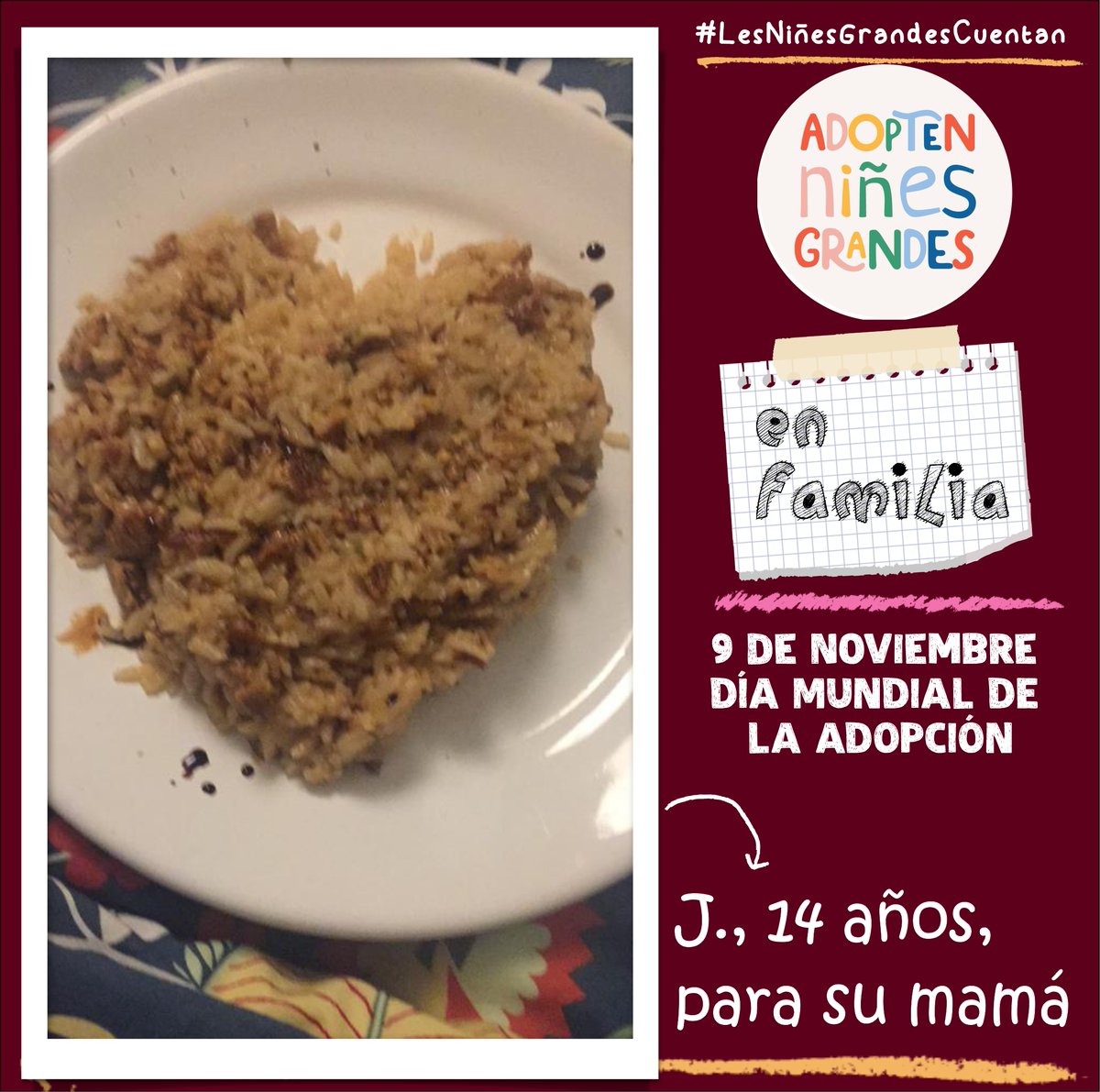 AdopcionNG's tweet photo. #LesNiñesgrandesCuentan! Tenemos la oportunidad de concientizar para que ninguna infancia se agote esperando una familia. Que vivir en familia sea una realidad no un sueño. Hoy más que nunca hablemos de adopción. #AdoptenNiñesGrandes https://t.co/cT0JqxX960