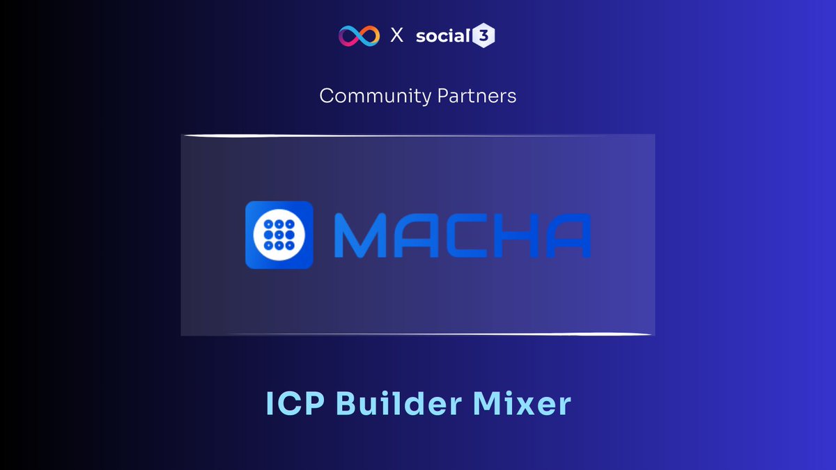 We are excited to announce our collaboration as the Community Partners for ICP Builder Mixer hosted by @Social3Club 🥳

A Day of Learning, Deploying, and Connecting brought to you by @CrewsphereIN &amp; <a href="/dfinity/">DFINITY Foundation</a> 🚀

🗓 4th Dec 2023

Secure your spot now!🔗lu.ma/iq017rnp
