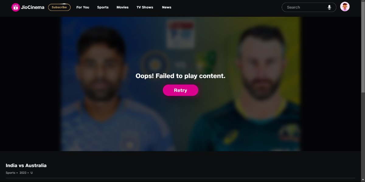 varad_artistic's tweet image. #JioCinema Server Down Supremacy 🤌