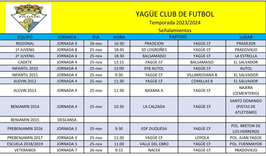 cf_yague's tweet photo. ¡¡Nuestros equipos no paran, seguimos!!
💛💛VAMOS YAGÜE💛💛 https://t.co/CSVV7OA14W