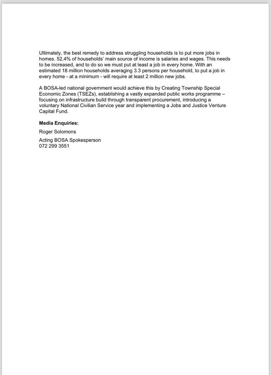 MmusiMaimane's tweet photo. ‼️Media Statement‼️ 

BOSA @BuildOneSA welcomes Reserve Bank's decision not to increase interest rates amid cost-of-living crisis. https://t.co/FdHi1wfx7g