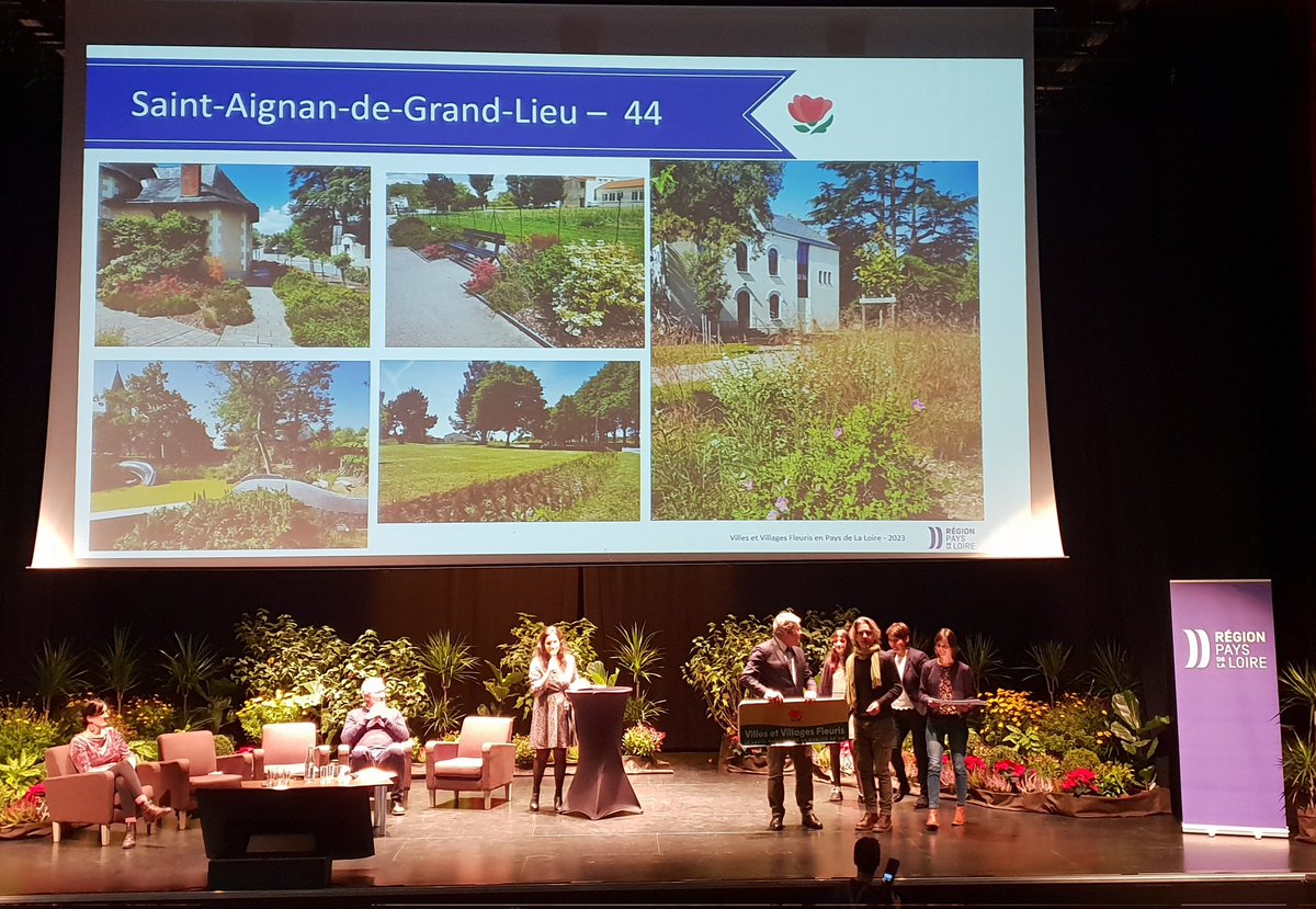 En direct depuis @ville_de_Durtal, #SaintAignanDeGrandLieu au palmarès de la 'Première Fleur', un grand merci aux élus et agents investis depuis de nombreuses années, (🙏Yann)