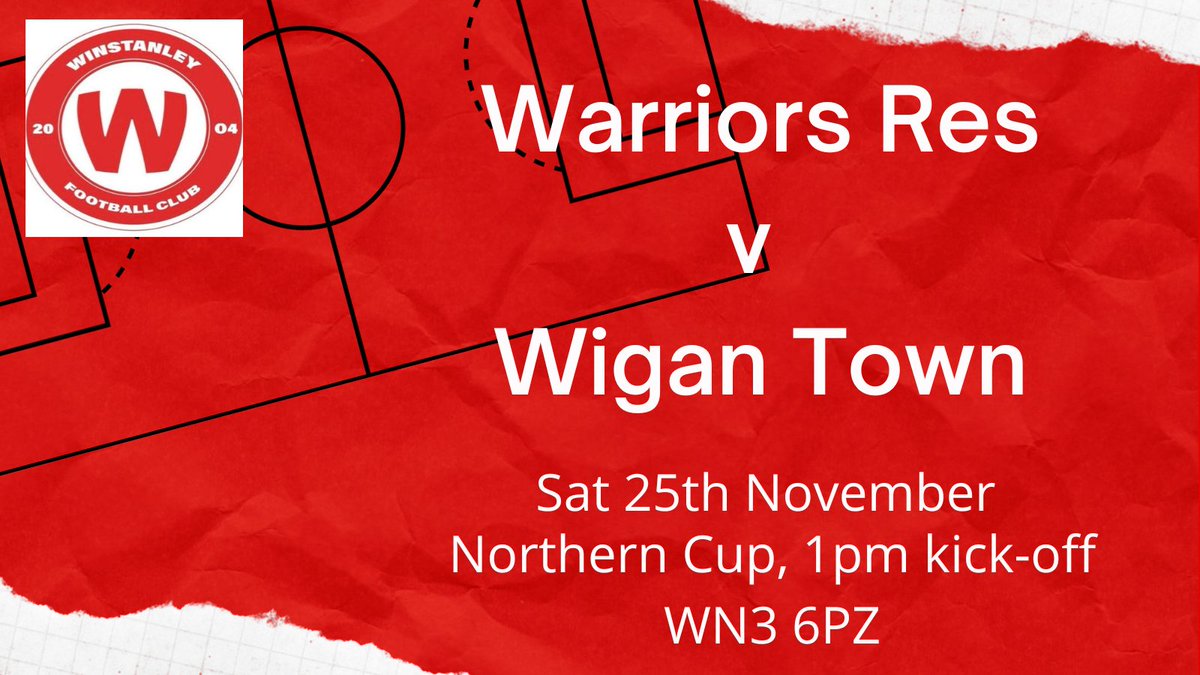 WWFC_Reserves's tweet photo. We are in @northerncup82 action this Saturday as we host @WiganTownFC ⚽
1pm kick-off 

#winny #UpTheWinny #NorthernCup #wigan #LittleLane #grassrootsfootball https://t.co/OsDnbBLn1m