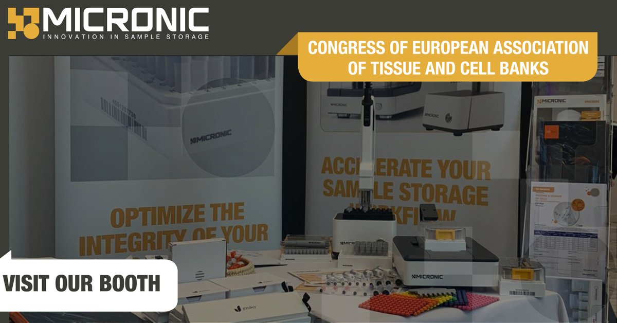 #Micronic is joining the #Jasika booth at the 31st Annual Congress of the European Association of Tissue and Cell Banks in Zagreb, Croatia. Visit the booth until November 24 and learn all about our innovative #samplestoragesolutions. Hope to see you there!