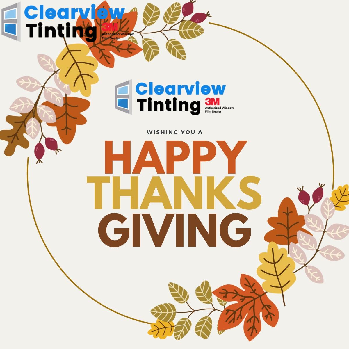 Happy Thanksgiving from the Clearview Tinting family to yours 🍂! We’ll be closed today and tomorrow to celebrate this special holiday with our families and friends. But don’t worry - we’ll be back and ready to serve the #ToledoOH and surrounding areas with quality #WindowFilm...