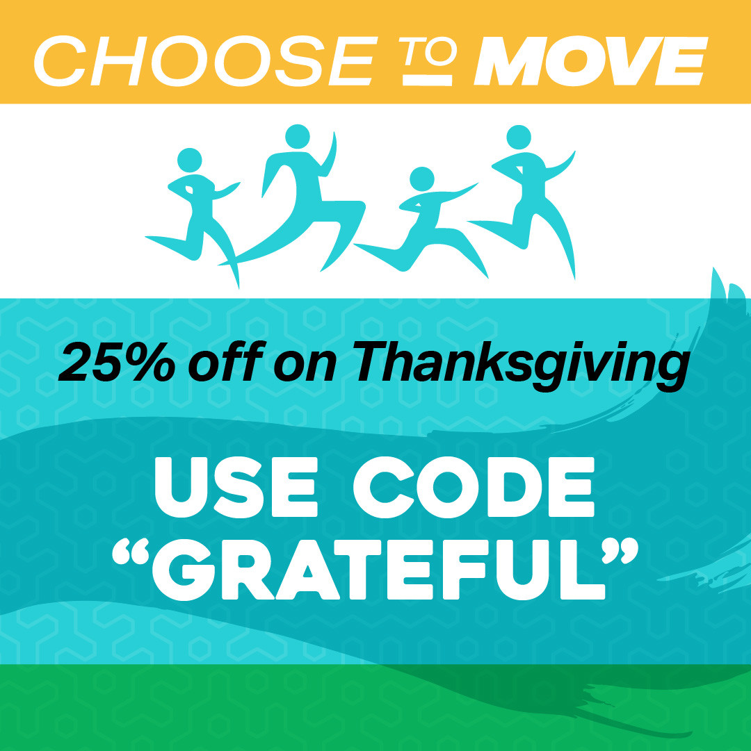 We're thankful for you! TODAY ONLY, enjoy 25% off your registration for the Choose to Move Race with coupon code 'GRATEFUL.' Join us in celebrating health, fitness, and gratitude. Register today! indianaparkinson.org/choose-to-move…