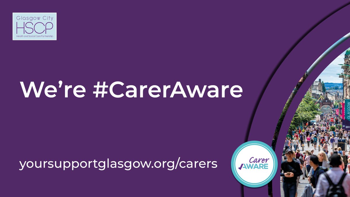 We support #CarersRightsDay along with our partners @alzscot @AutismScotland, @GAMH1977 and @ParkinsonsukSco.     
We're all delivering Glasgow’s Carers Strategy every day 👉🏻shorturl.at/hiAE2  
@CarersScotland #CarerAware