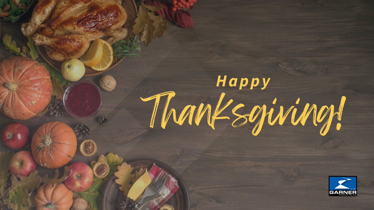 Wishing you a Happy Thanksgiving! May your day be filled with joy, laughter, and a table overflowing with gratitude. From all of us at Garner Products, thank you for being part of our community! #Thanksgiving #Gratitude #Thankful