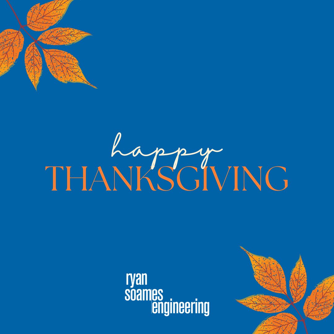 We have so much to be grateful for. 🦃 Happy Thanksgiving to you and your loved ones from Ryan Soames Engineering!  #MEP #MEPEngineering #MEPEngineer #MEPFP  #RyanSoamesEngineering #RyanSoames #RSE #EngineeringisFun #Thanksgiving  #HappyThanksgiving #Thankful #USThanksgiving