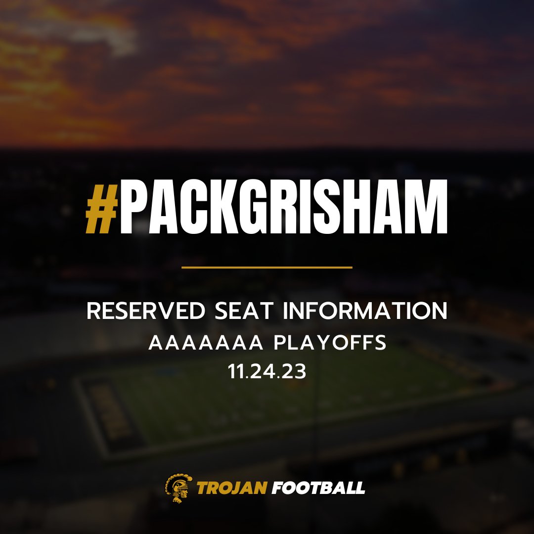 Trojan_Sports's tweet photo. Reserved Seating tickets for Round 3 Friday are now available! Visit the link below to get your tickets today! Happy Thanksgiving, and Go Trojans!

https://t.co/3kZImGjRnl https://t.co/8fbDVJ7EYZ