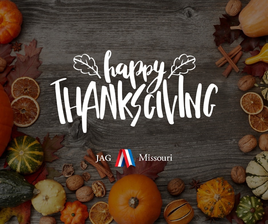 Hardworking students, creative specialists, supportive schools, collaborative partnerships, generous supporters, tireless advocates - we have so much to be thankful for! Happy Thanksgiving from JAG-Missouri!