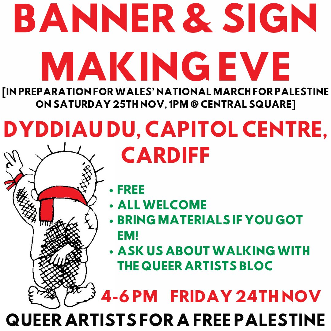 Banner & sign making at @DyddiauDu this Friday. All welcome
