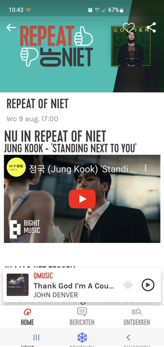 MirjamMacedonia's tweet photo. ARMY!!!! Stem vanmiddag en vanavond voor JK's Standing next to you bij Qmusic. Hij zit in repeat of niet. Misschien lukt het om hem in de tol 40 te krijgen. Fighting 💜
@BTSNLBASE https://t.co/spqhhKkNh0