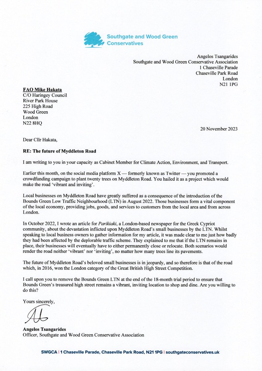 An open letter to Haringey Council <a href="/haringeycouncil/">Haringey Council</a> and <a href="/mikehakata/">Mike Hakata</a> from <a href="/ATsangarides1/">Angelos Tsangarides</a> and SWGCA executive.