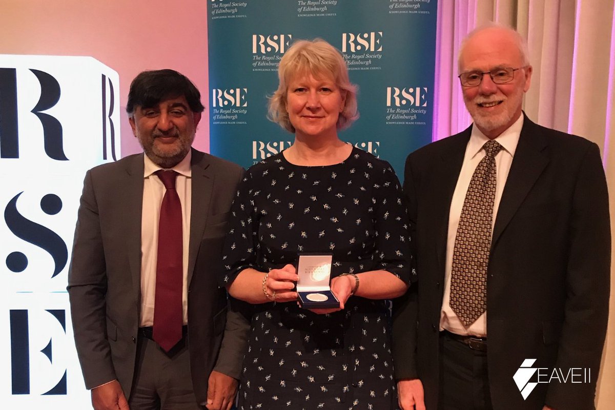 🎊✨Massive congratulations to @DrAzizSheikh, Vicky Hammersley & Chris Robertson (@UniStrathclyde) who yesterday received the @RoyalSocEd Mary Somerville Medal for Teamwork and Collaborative Endeavour on behalf of the EAVE II team 🏅🎉 edin.ac/3M5ZY8D