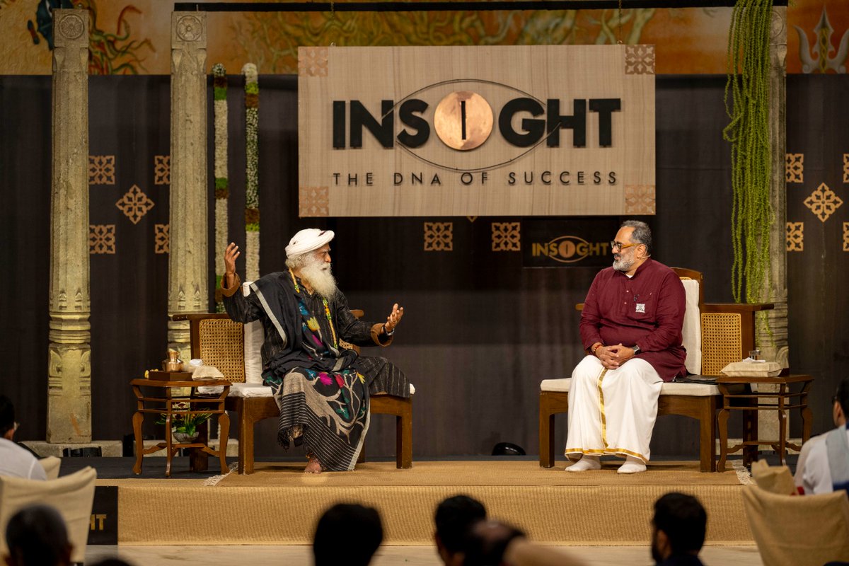 SadhguruJV's tweet image. I do not look at Technology as a problem ever; it's a great possibility. But the nature of life is such, unless we rightly harness a possibility, it can become the worst problem in our lives. -Sg #Insight2023 @Rajeev_GoI @SadhguruAcademy