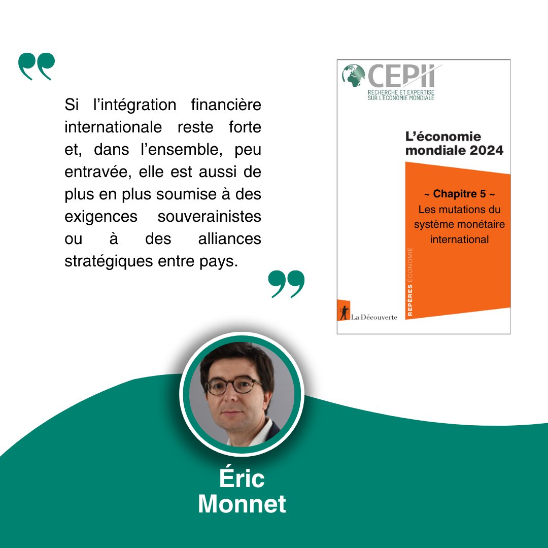 CEPII (@cepii_paris) on Twitter photo "Les mutations du système monétaire international": les banques centrales prennent de plus en plus de mesures qui influencent les flux de capitaux, avec des implications géopolitiques, écrit <a href="/MonnetEric/">Eric Monnet</a> dans "L'économie mondiale 2024".
cepii.fr/CEPII/fr/publi… #EcoMond2024 "Les mutations du système monétaire international": les banques centrales prennent de plus en plus de mesures qui influencent les flux de capitaux, avec des implications géopolitiques, écrit <a href="/MonnetEric/">Eric Monnet</a> dans "L'économie mondiale 2024".
cepii.fr/CEPII/fr/publi… #EcoMond2024