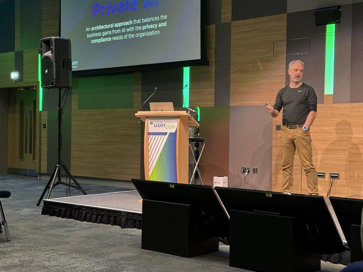 sammcgeown's tweet image. Made it! @UKVMUG #UKVMUG @JoeBaguley Joe Baguley-ing on Private AI