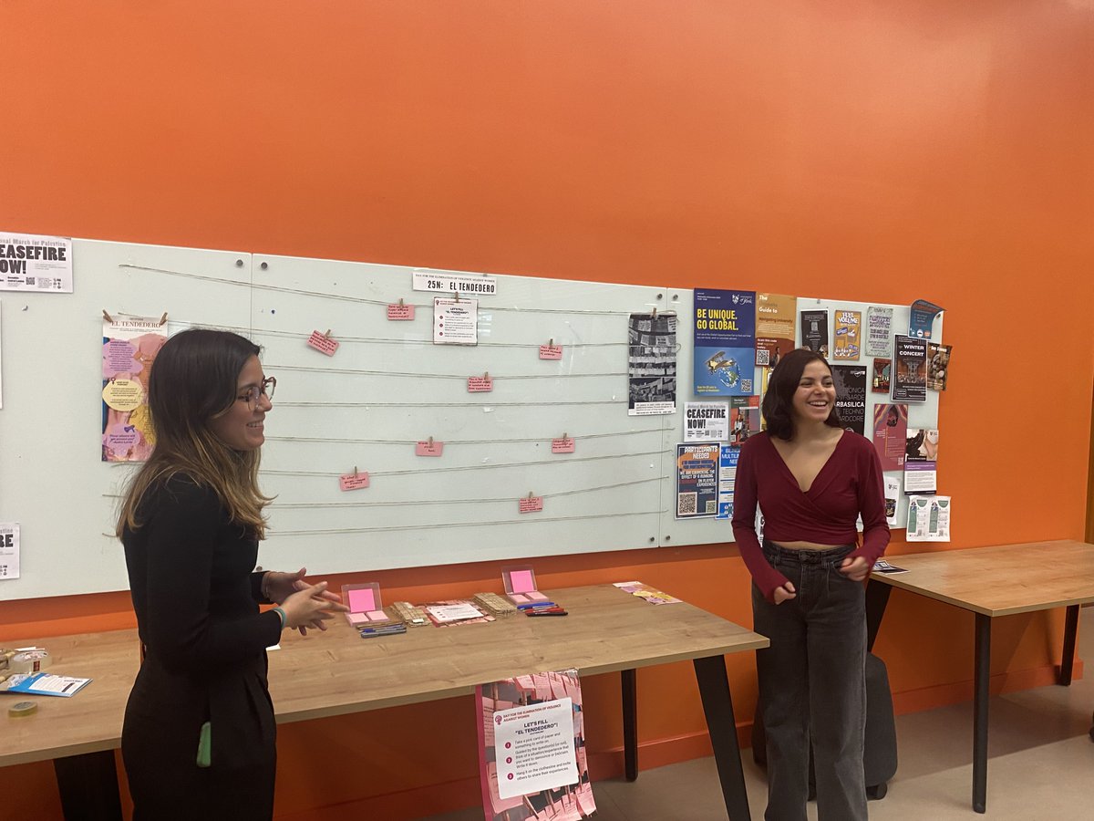 UoYCWS's tweet photo. For International Day for the Elimination of Violence Against Women (25/11), the Centre for Women's Studies invites you to participate in the reproduction of Monica Mayer's artivistic installation "El tendedero" (The Clothesline) in LMB Atrium until Tuesday 28/11. https://t.co/wfInXrvxVT