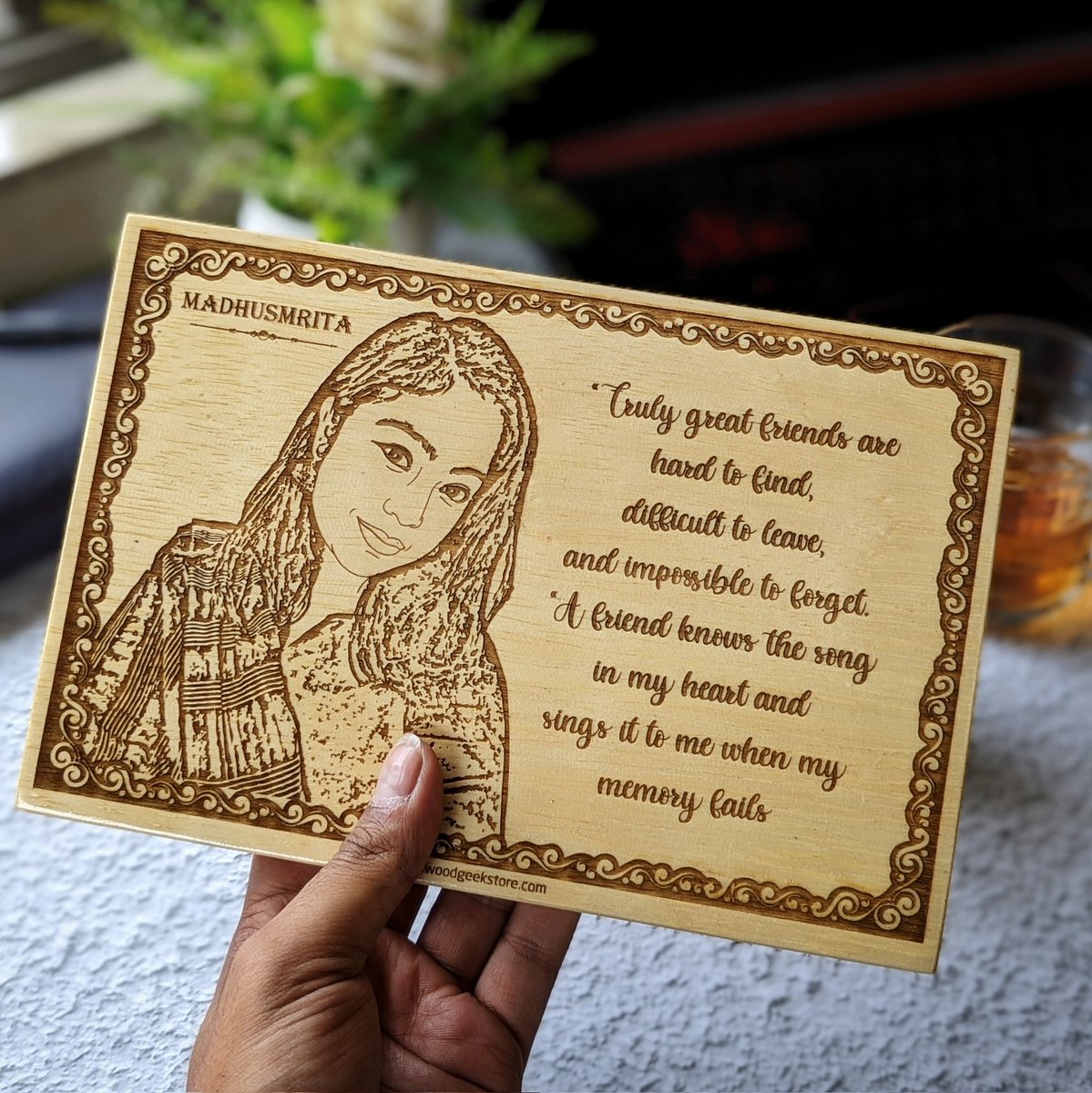 woodgeekstore's tweet image. Capture a cherished memory with a personalized wooden poster engraved with a special photo and message for your friend.

#personalizedgift #woodenposter #photoengraving #friendshipgift #specialoccasion #cherishedmemory #thoughtfulgift #uniquegift #woodgeek #woodgeekstore