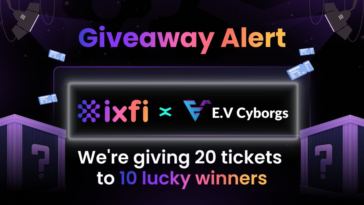 evcyborgs's tweet photo. 🚨 E.V Cyborgs x IXFI Giveaway 🚨

🎁We're giving away 20 tickets to 10 lucky winners for the #IXFINFT Campaign!

To enter:
1️⃣ Follow @EVNFTreal &amp; @ixfiexchange  
2️⃣ Like &amp; Repost this tweet 
3️⃣ Tag 2 friends

⌛️Winners will be announced in 48 hours. https://t.co/B4PfEndSh6