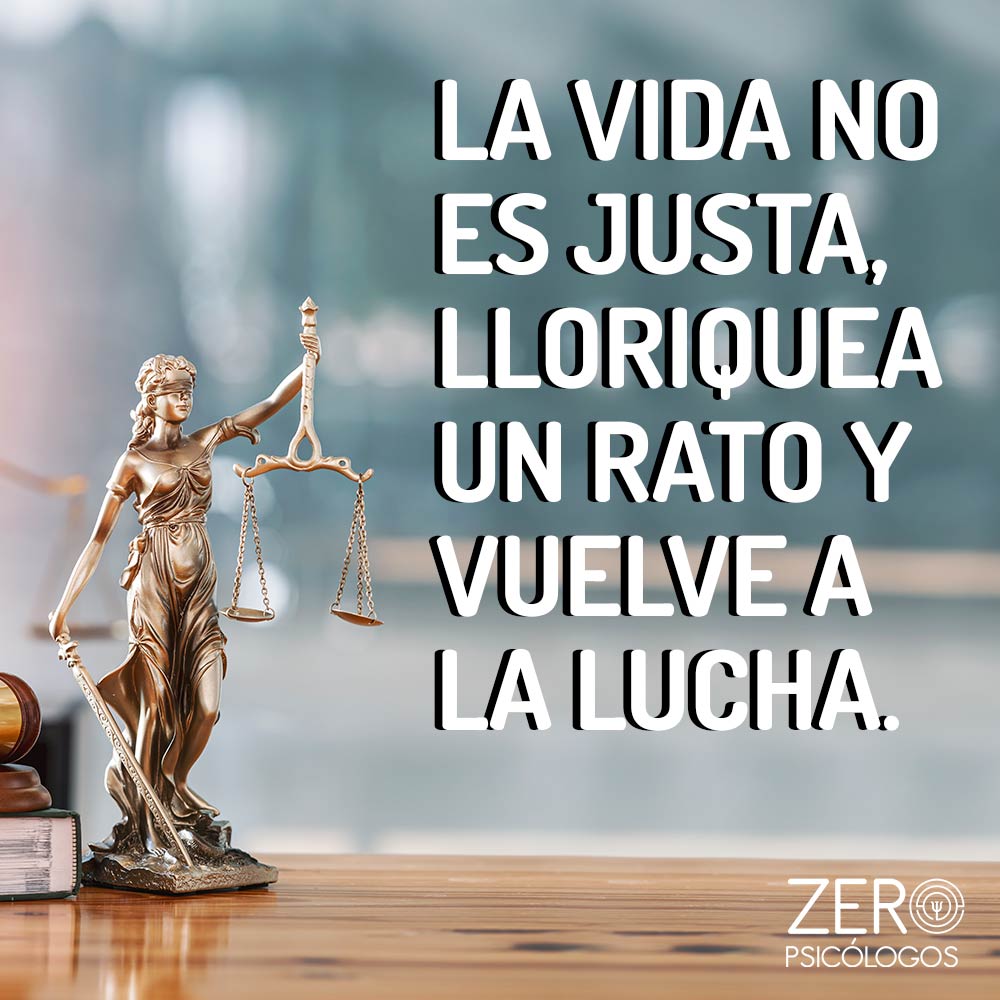 La vida no es justa, lloriquea un rato y vuelve a la lucha.

zeropsicologos.com

#psicologíadeldeporte #psicologíapositiva #neuropsicología #psicologíaintegral #psicologíadeportiva #psicologíaonline #psicologíaclínica #psicologíapalma #psicología_ambiental #ciberpsicología