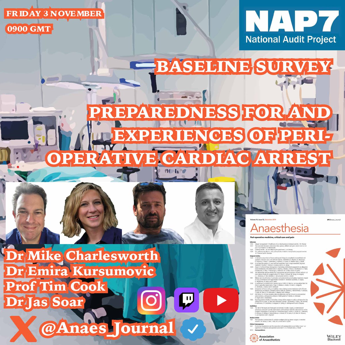 Anaes_Journal's tweet photo. 🎙Three @RCoANews @NAPs_RCoA podcasts available now on @podbean, @Spotify, @ApplePodcasts and everywhere else!
-baseline survey and preparedness
-potentially serious complications
-epidemiology, features, management and outcomes👇
https://t.co/N4Ti5Q6IJd https://t.co/mmMd44M6R7