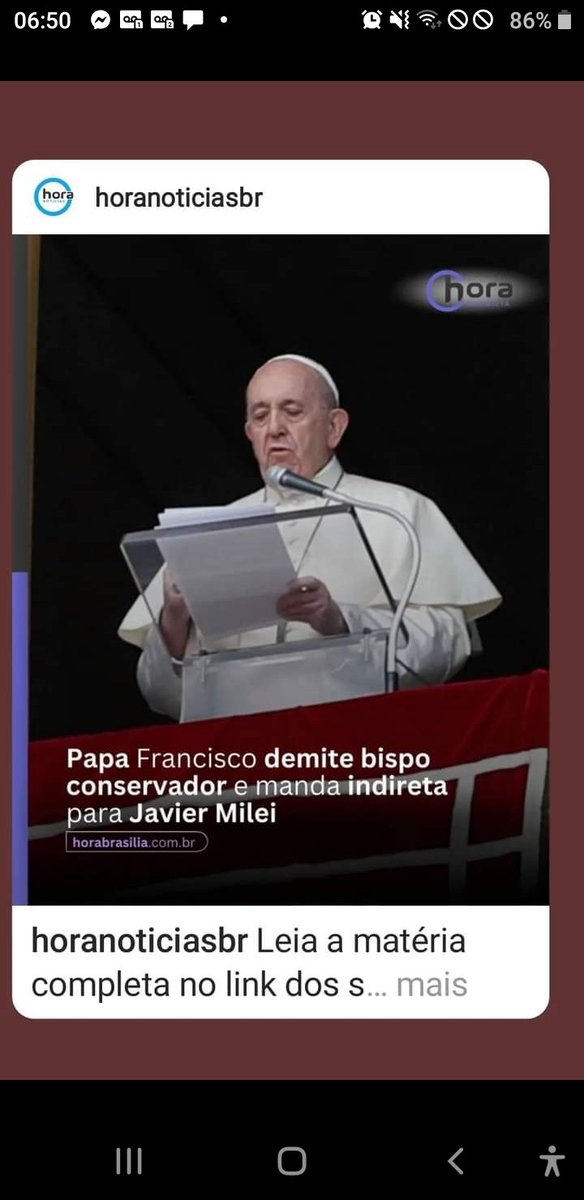 Correio do Brasil  Papa Francisco demite bispo conservador