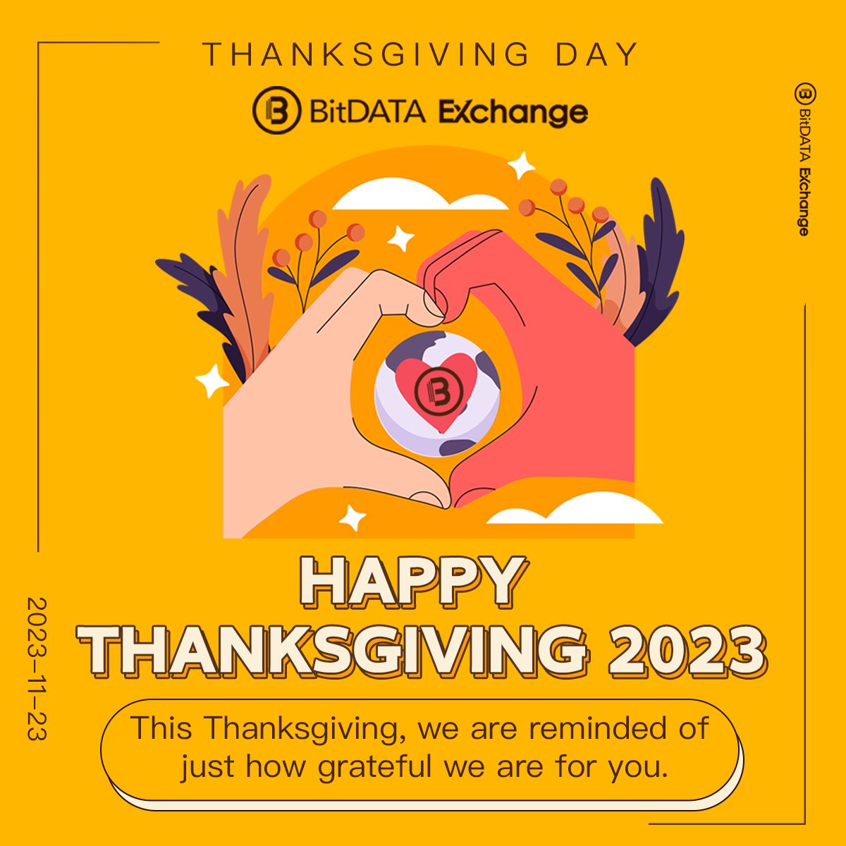 As we reflect on our journey, we take a moment to express our heartfelt thanks and gratitude to all our users and partners.

Let's pause to appreciate the abundance of love, the warmth of connections, and the joy of shared moments on this day. 🧡 Happy #Thanksgiving2023! 🎆